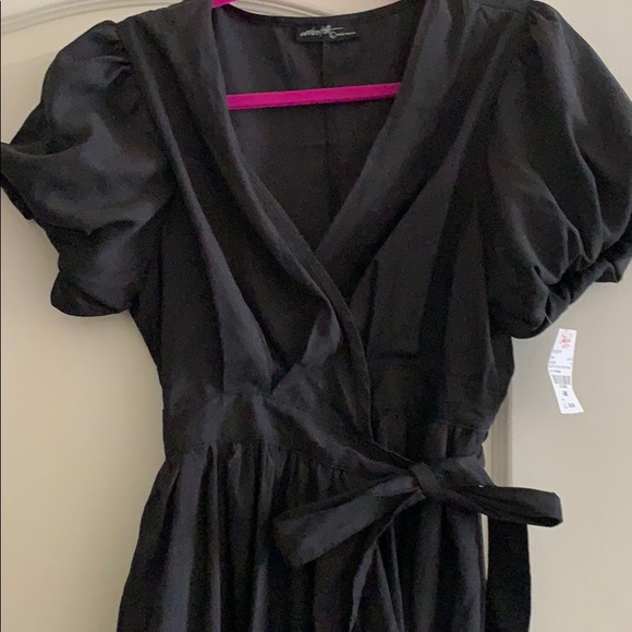 On twelve long black wrap ruffle dress NWT - Picture 2 of 6